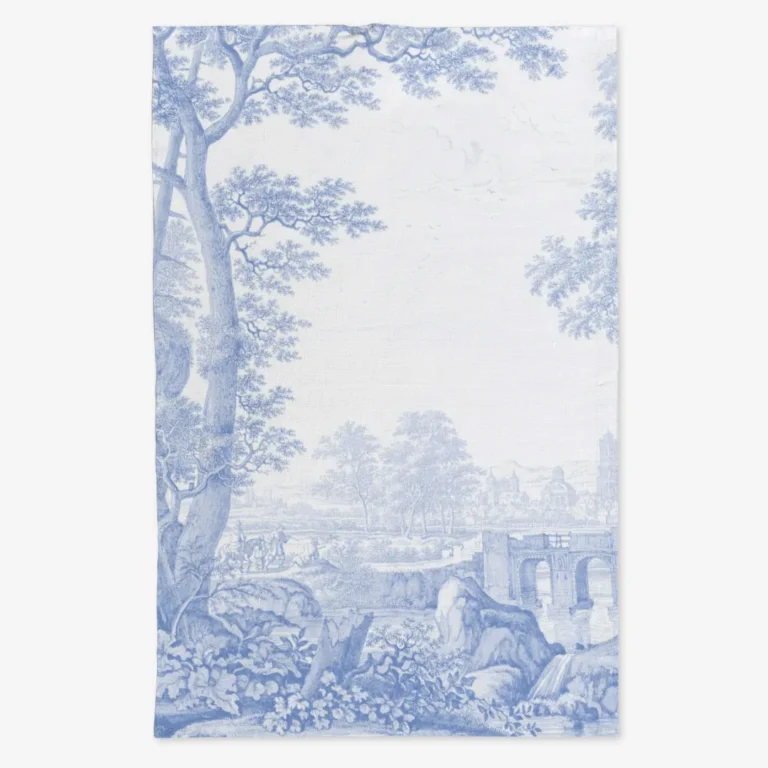 Ręcznik kuchenny Niebieski Toile de Jouy 50x70 cm