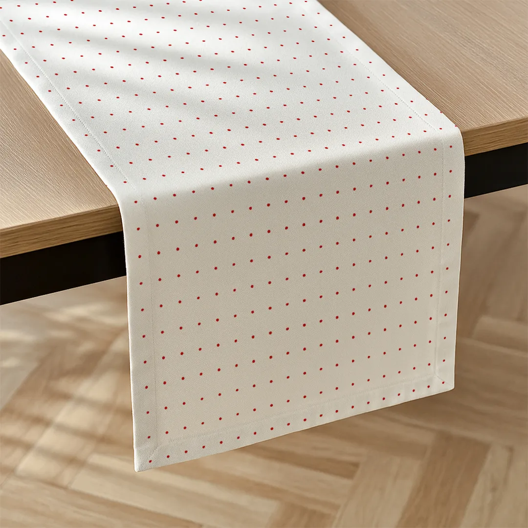 Bieżnik świąteczny czerwone kropki 40x150 cm