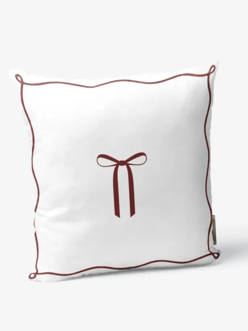 Poduszka świąteczna elegancka kokardka 45x45 cm