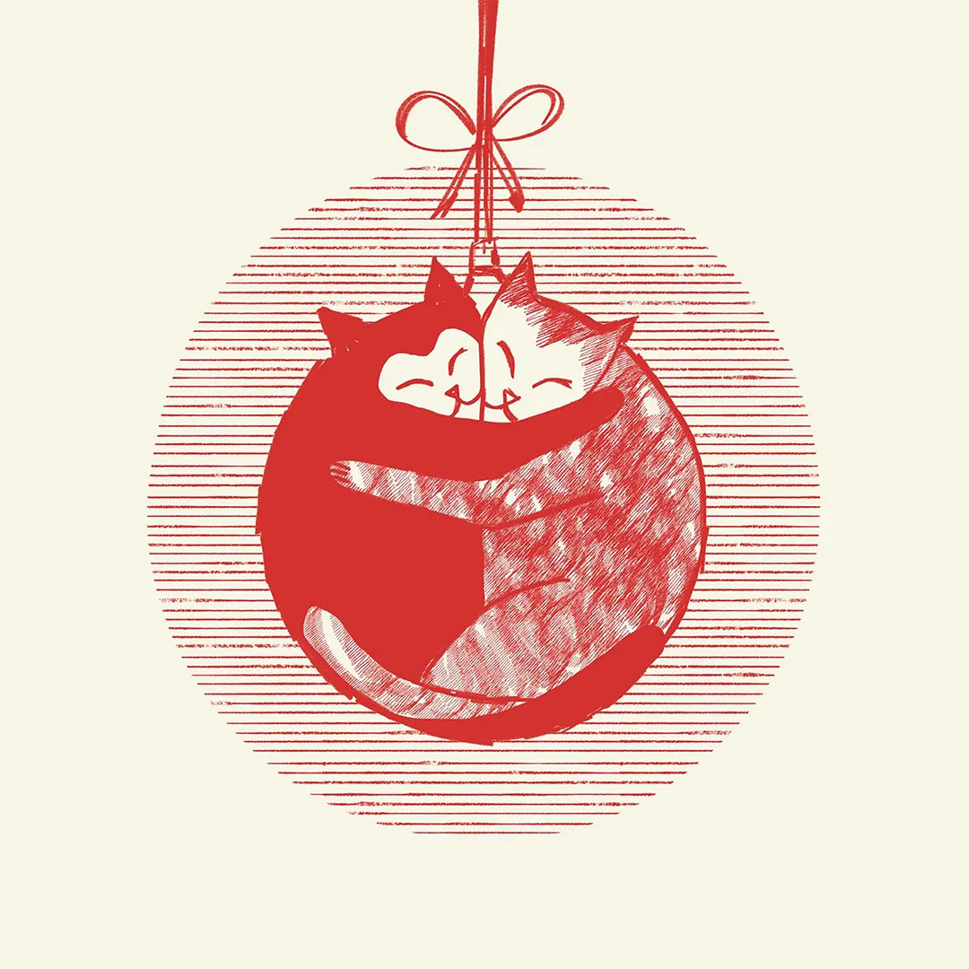 Poduszka świąteczna merry kittens 20x20 cm