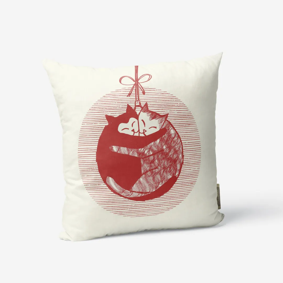 Poduszka świąteczna merry kittens 45x45 cm