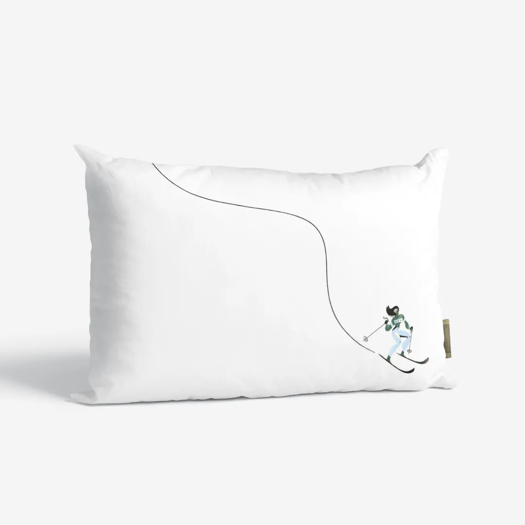 Poduszka świąteczna Niebieska narciarka 40x60 cm