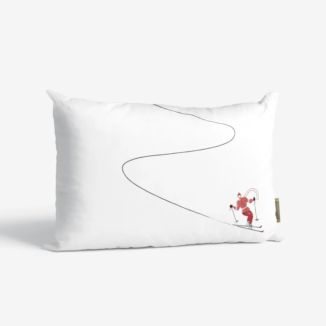 Poduszka świąteczna Czerwona narciarka 40x60 cm