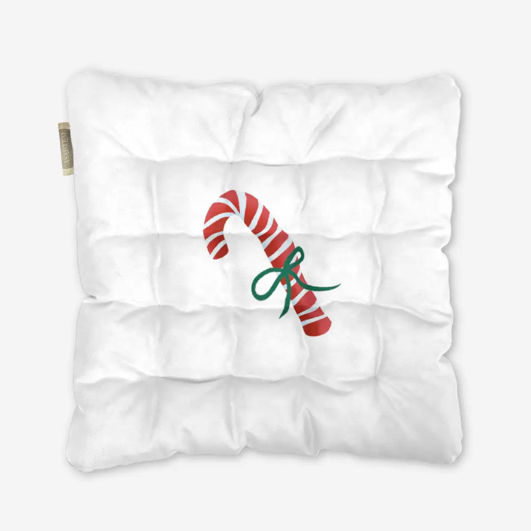 Poduszka świąteczna na krzesło Minimalistyczna laska 40x40 cm