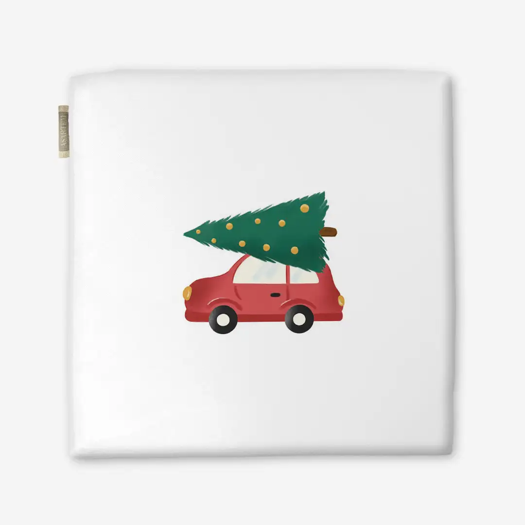 Poduszka świąteczna na krzesło Minimalistyczny samochód 40x40 cm