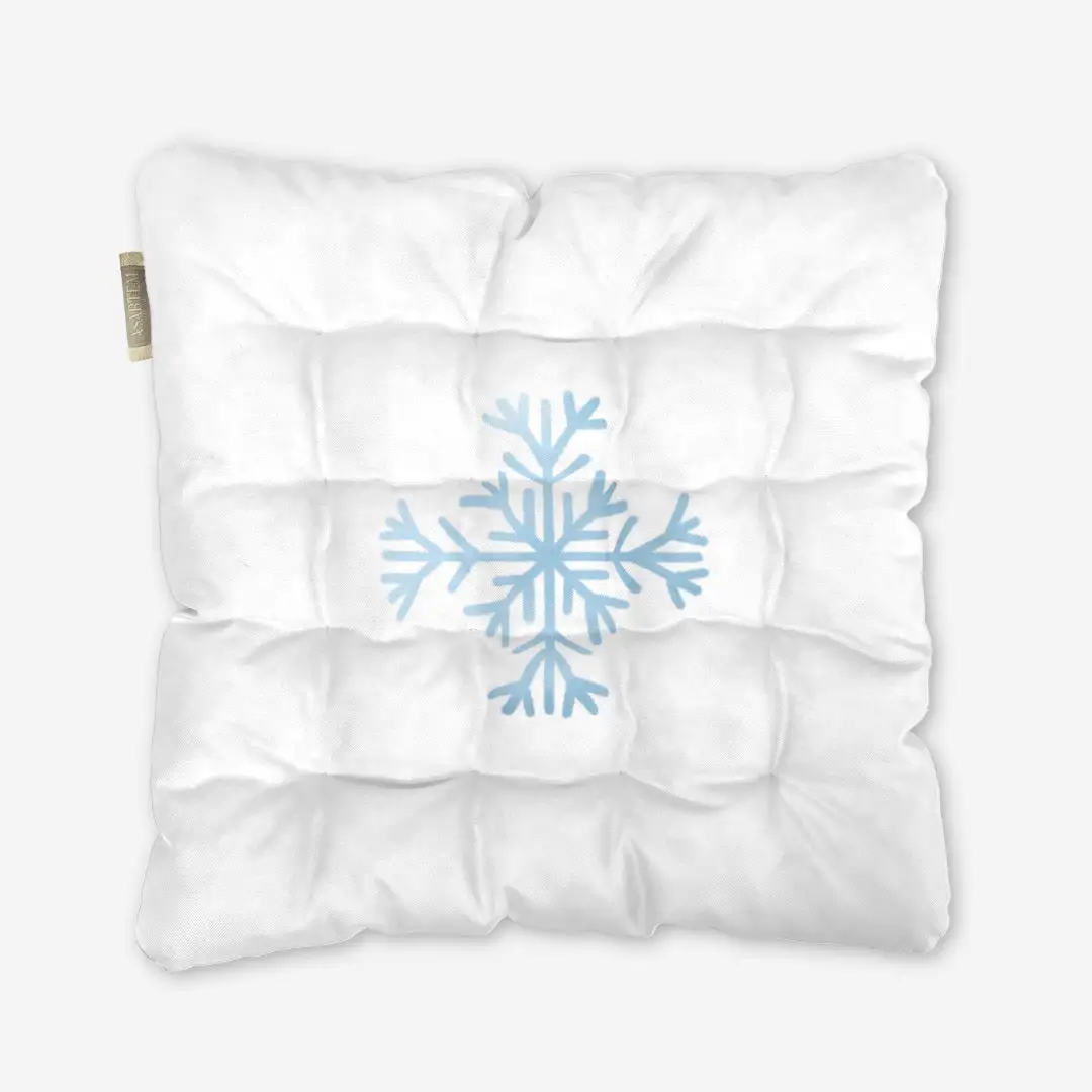 Poduszka świąteczna na krzesło Minimalistyczna śnieżynka 40x40 cm