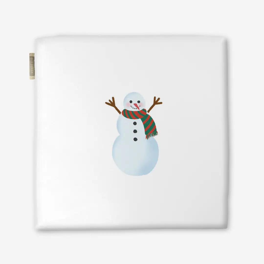 Poduszka świąteczna na krzesło Minimalistyczny bałwan 40x40 cm