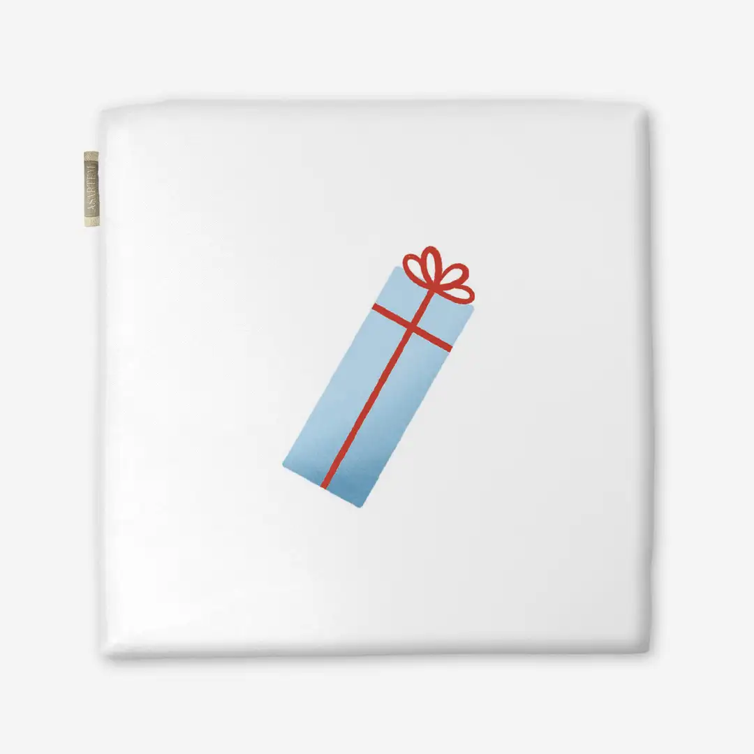 Poduszka świąteczna na krzesło Minimalistyczny prezencik 40x40 cm