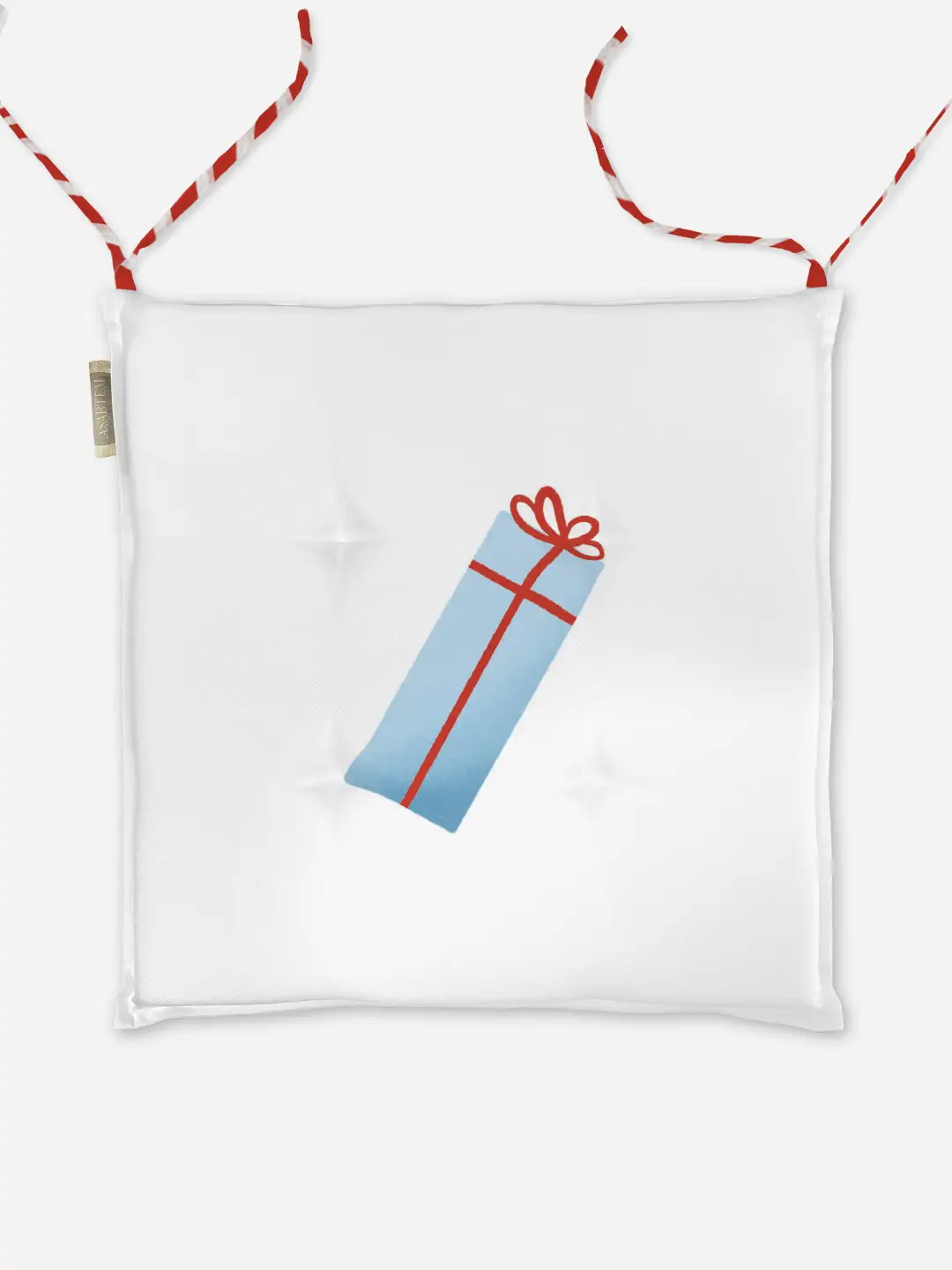 Poduszka świąteczna na krzesło Minimalistyczny prezencik 40x40 cm