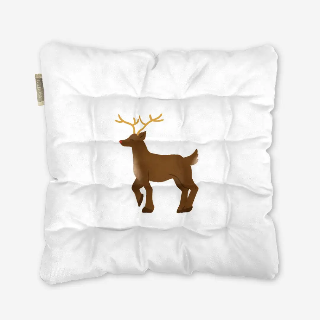 Poduszka świąteczna na krzesło Minimalistyczny renifer 40x40 cm