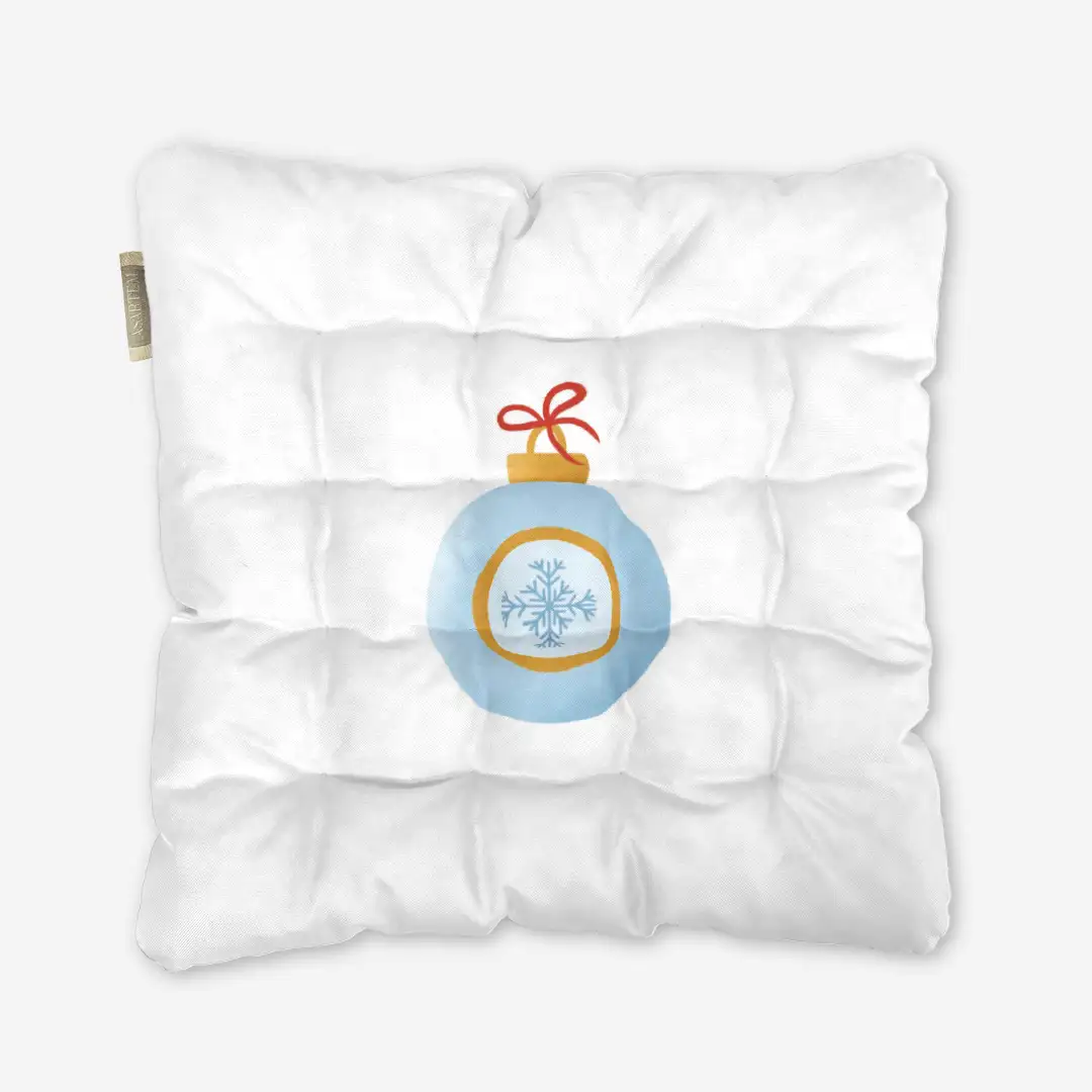 Poduszka świąteczna na krzesło Minimalistyczna bombka 40x40 cm
