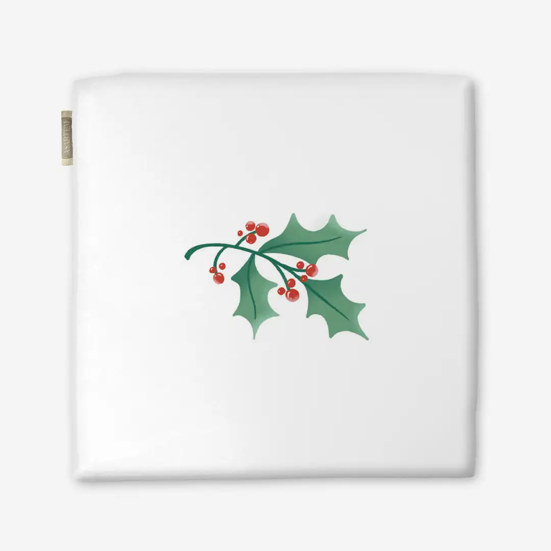 Poduszka świąteczna na krzesło Minimalistyczna jemioła 40x40 cm