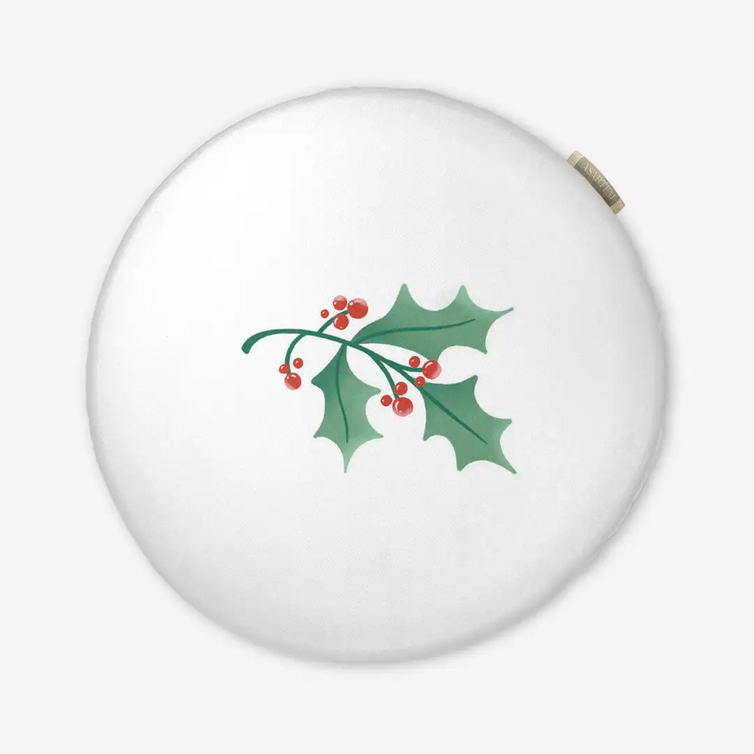 Poduszka świąteczna na krzesło Minimalistyczna jemioła 40x40 cm