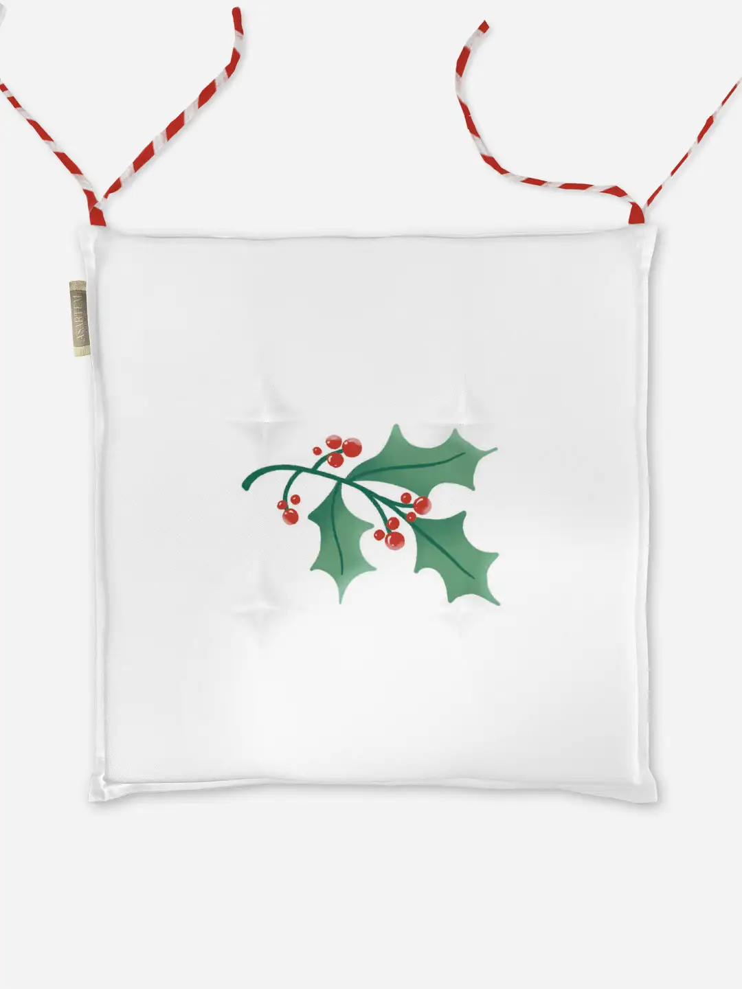 Poduszka świąteczna na krzesło Minimalistyczna jemioła 40x40 cm