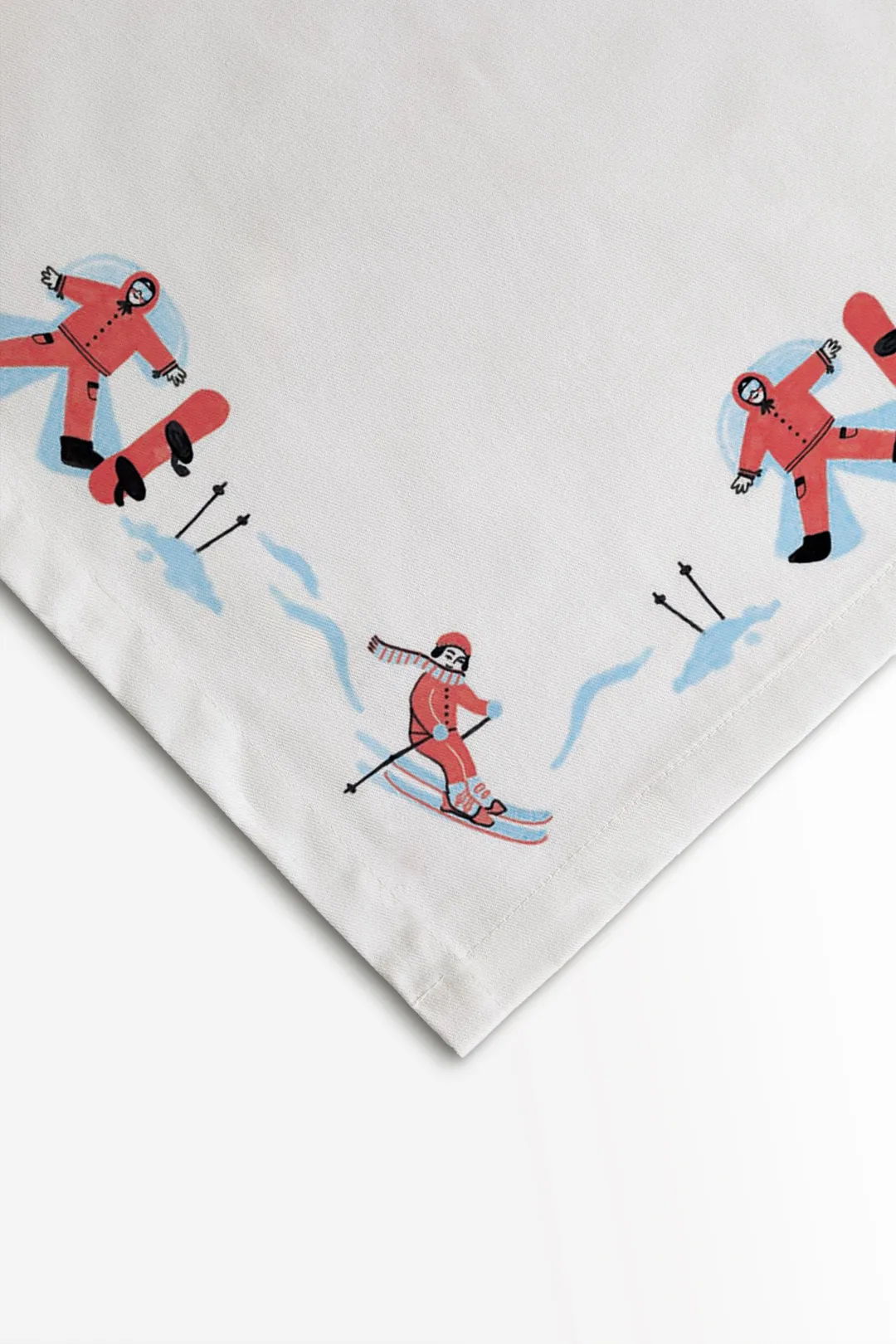 Obrus świąteczny Narciarze 100x100 cm