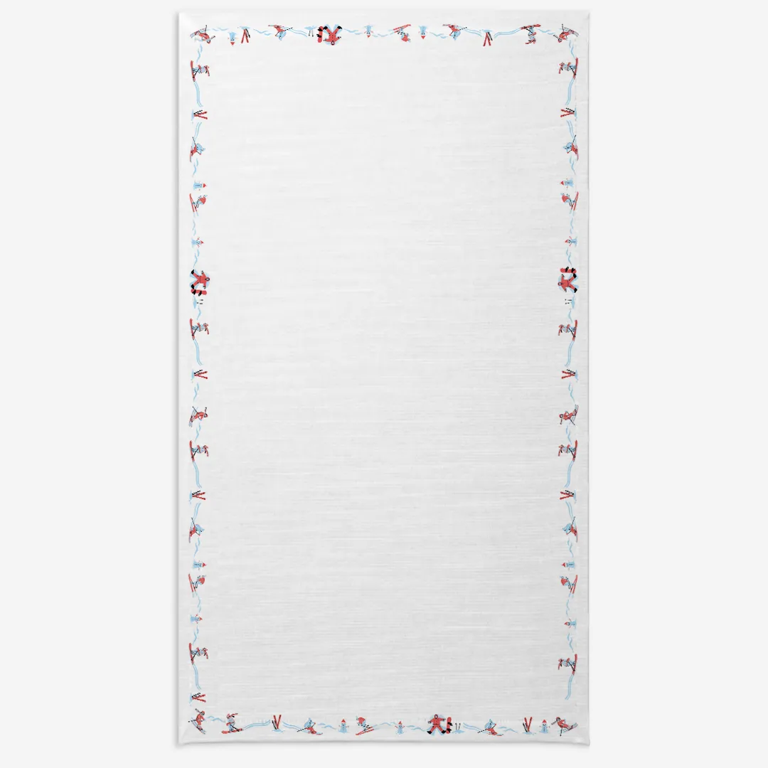 Obrus świąteczny Narciarze 140x240 cm