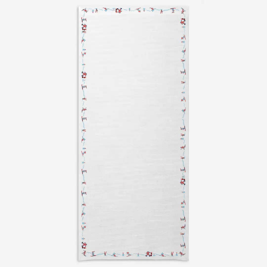 Obrus świąteczny Narciarze 140x320 cm