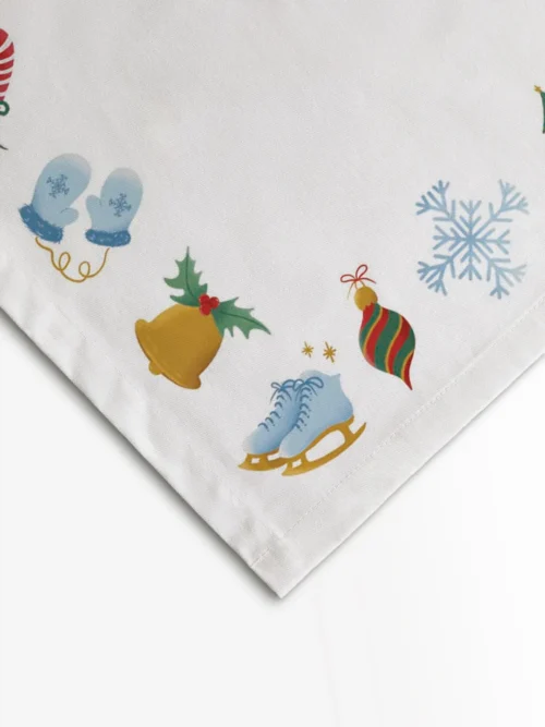 Obrus świąteczny minimalistyczne święta 100x100 cm