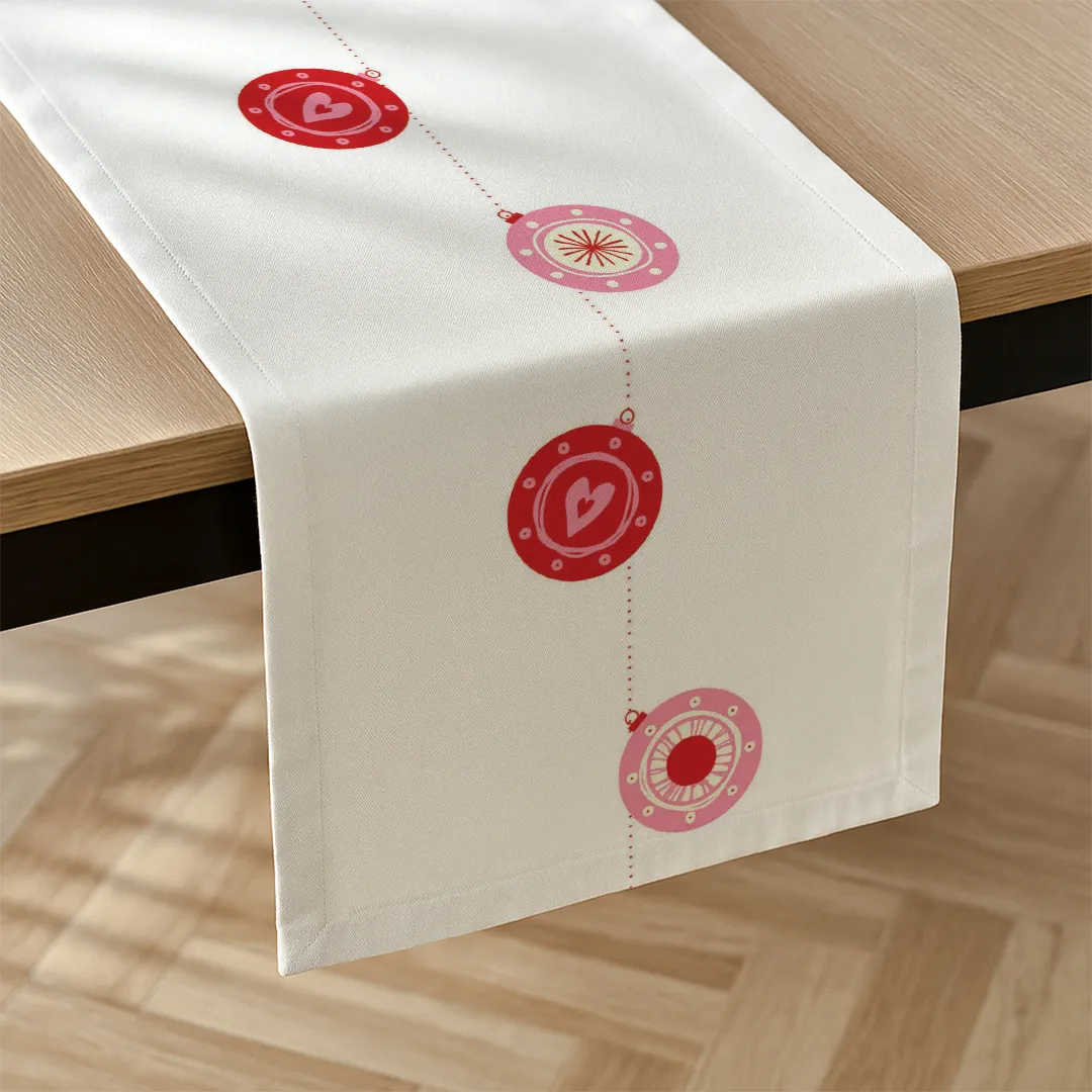 Bieżnik świąteczny sznurek świątecznych bombek 40x150 cm