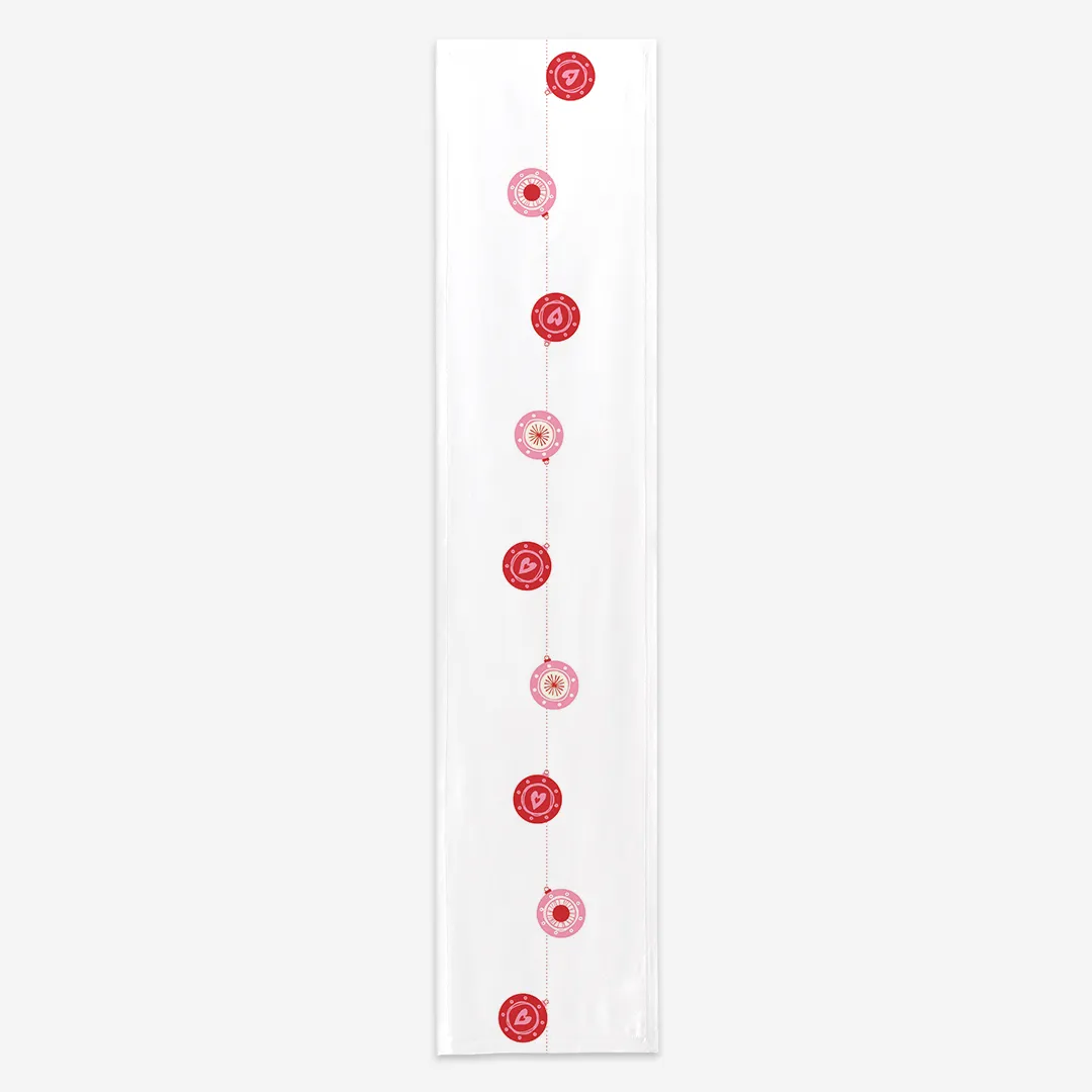 Bieżnik świąteczny sznurek świątecznych bombek 40x180 cm