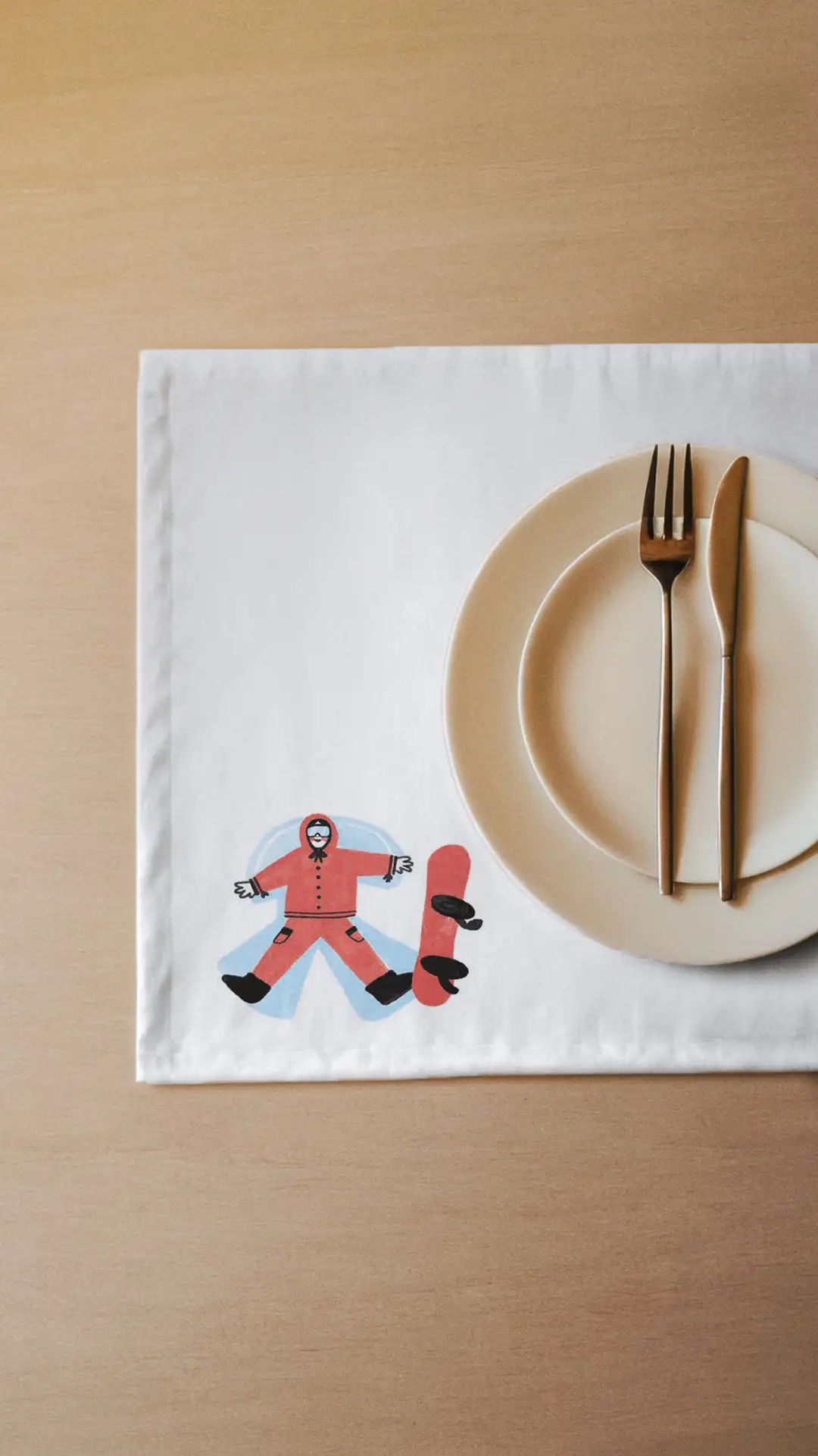 Podkładki świąteczne Snowboardzistka 35x45 cm