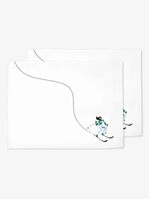 Podkładki świąteczne Niebieska narciarka 35x45 cm