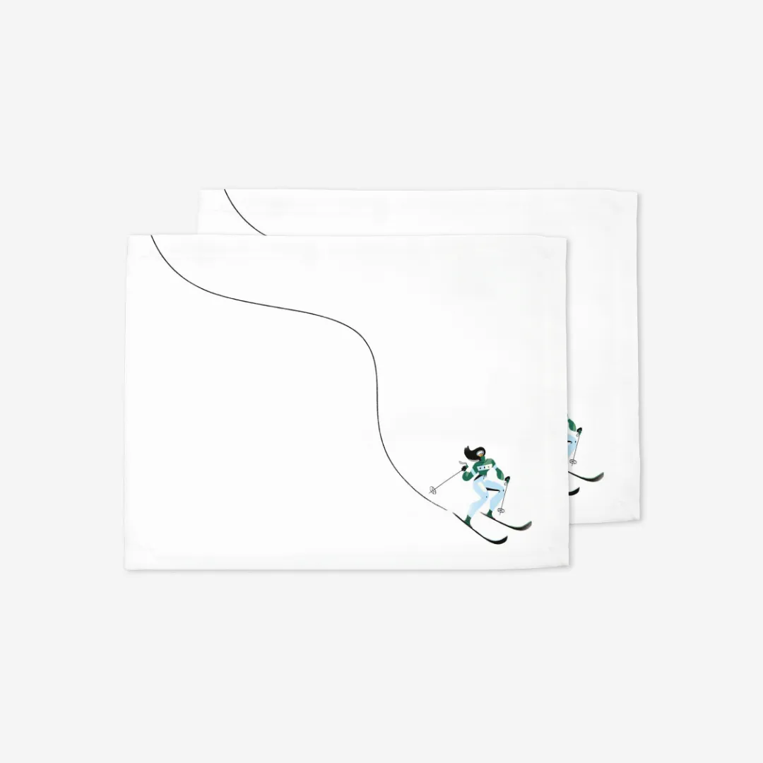 Podkładki świąteczne Niebieska narciarka 35x45 cm