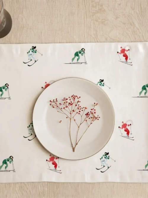 Podkładki świąteczne Kolorowe narciarki 35x45 cm