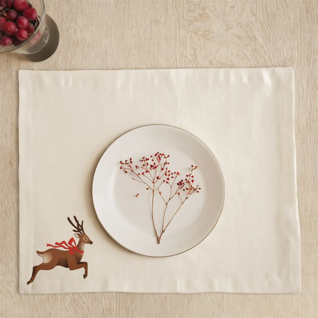 Podkładki świąteczne retro renifer 35x45 cm