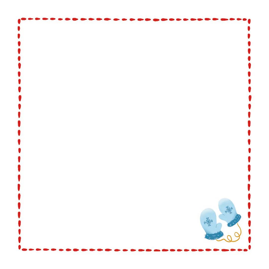 Serwetki świąteczne Minimalistyczne rękawiczki 20x20 cm