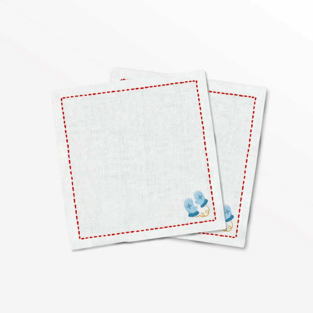 Serwetki świąteczne Minimalistyczne rękawiczki 40x40 cm