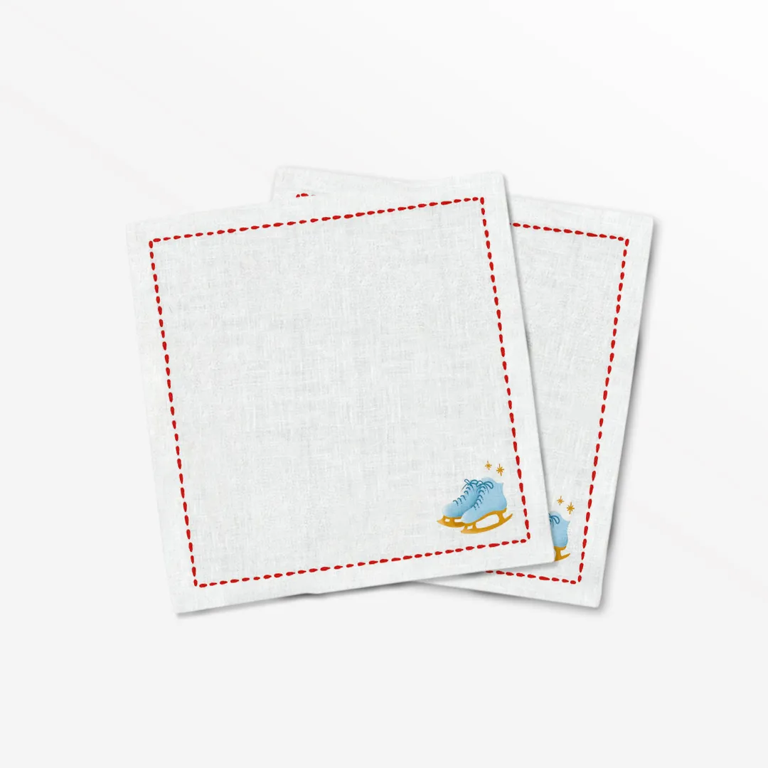 Serwetki świąteczne Minimalistyczne łyżwy 40x40 cm