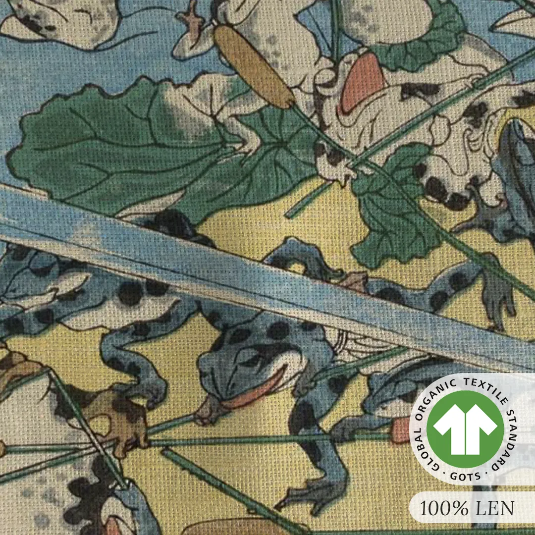 Ręcznik kuchenny Battle Of Frogs 1 Kawanabe Kyōsai 50x70 cm