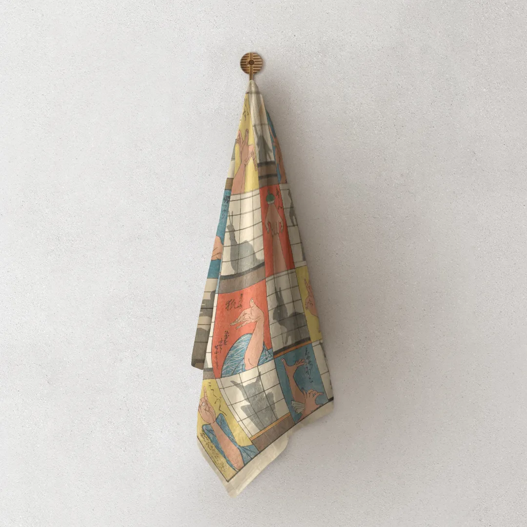 Ręcznik kuchenny Eight Shadow Figures Utagawa Hiroshige 50x70 cm