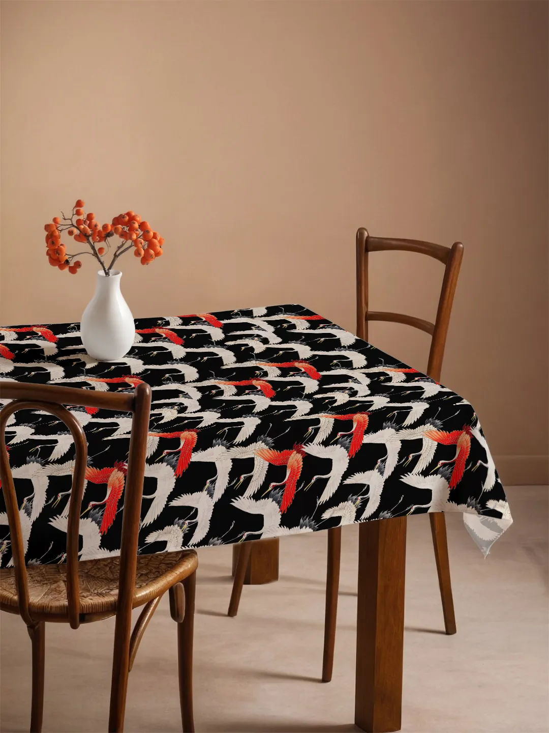 Obrus - Lecące japońskie żurawie - obrazek 4