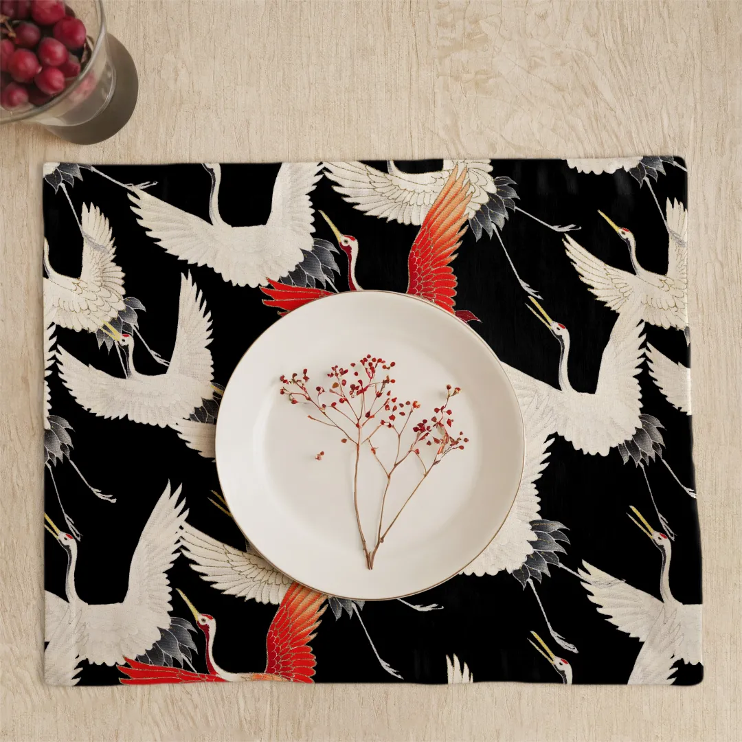 Podkładki - Lecące japońskie żurawie - obrazek 4