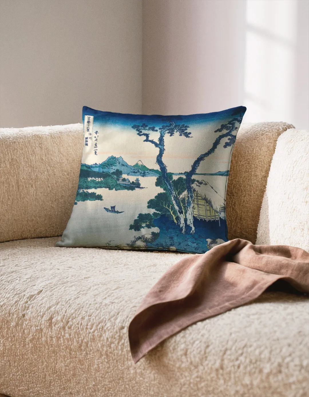 Poduszka - Jezioro Suwa - Hokusai - obrazek 3