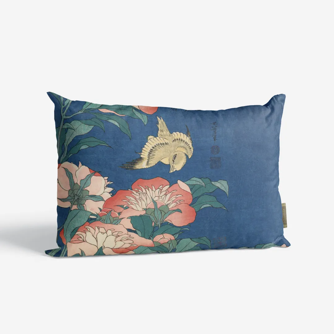 Poduszka - Piwonie i kanarek - Hokusai - obrazek 4