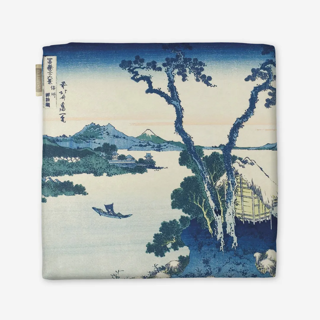 Poduszka na krzesło - Jezioro Suwa - Hokusai - obrazek 4