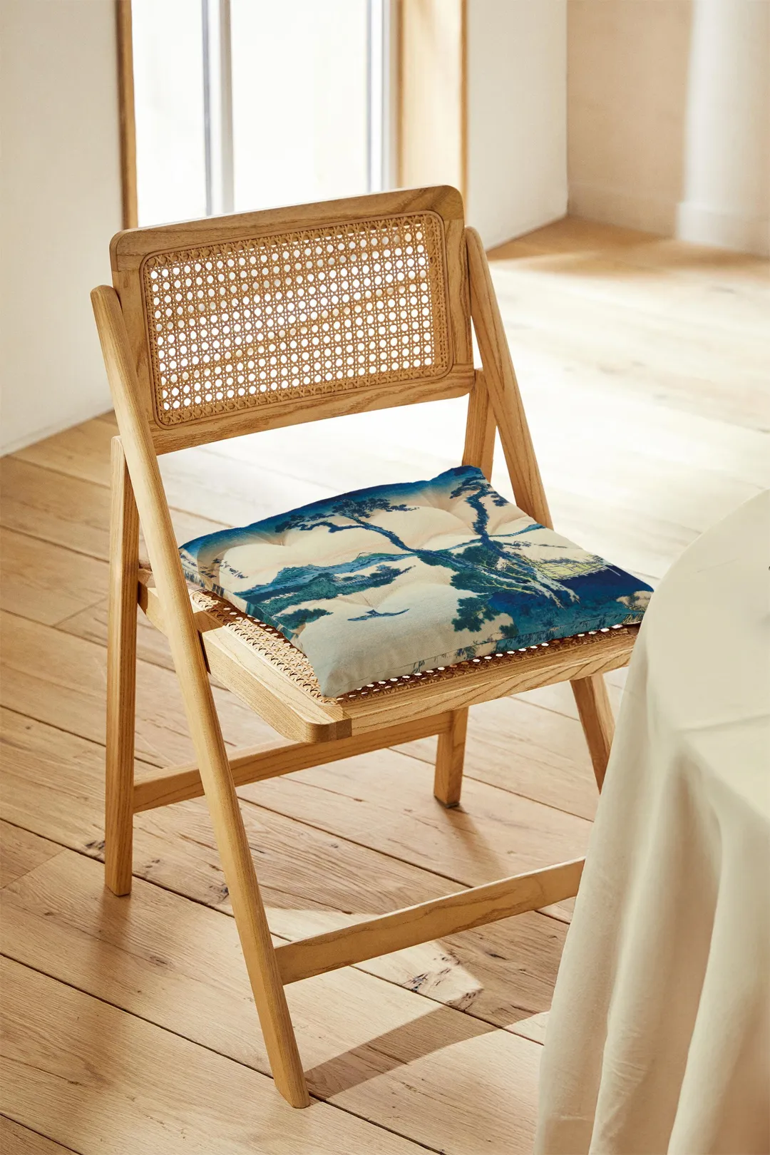 Poduszka na krzesło - Jezioro Suwa - Hokusai - obrazek 2
