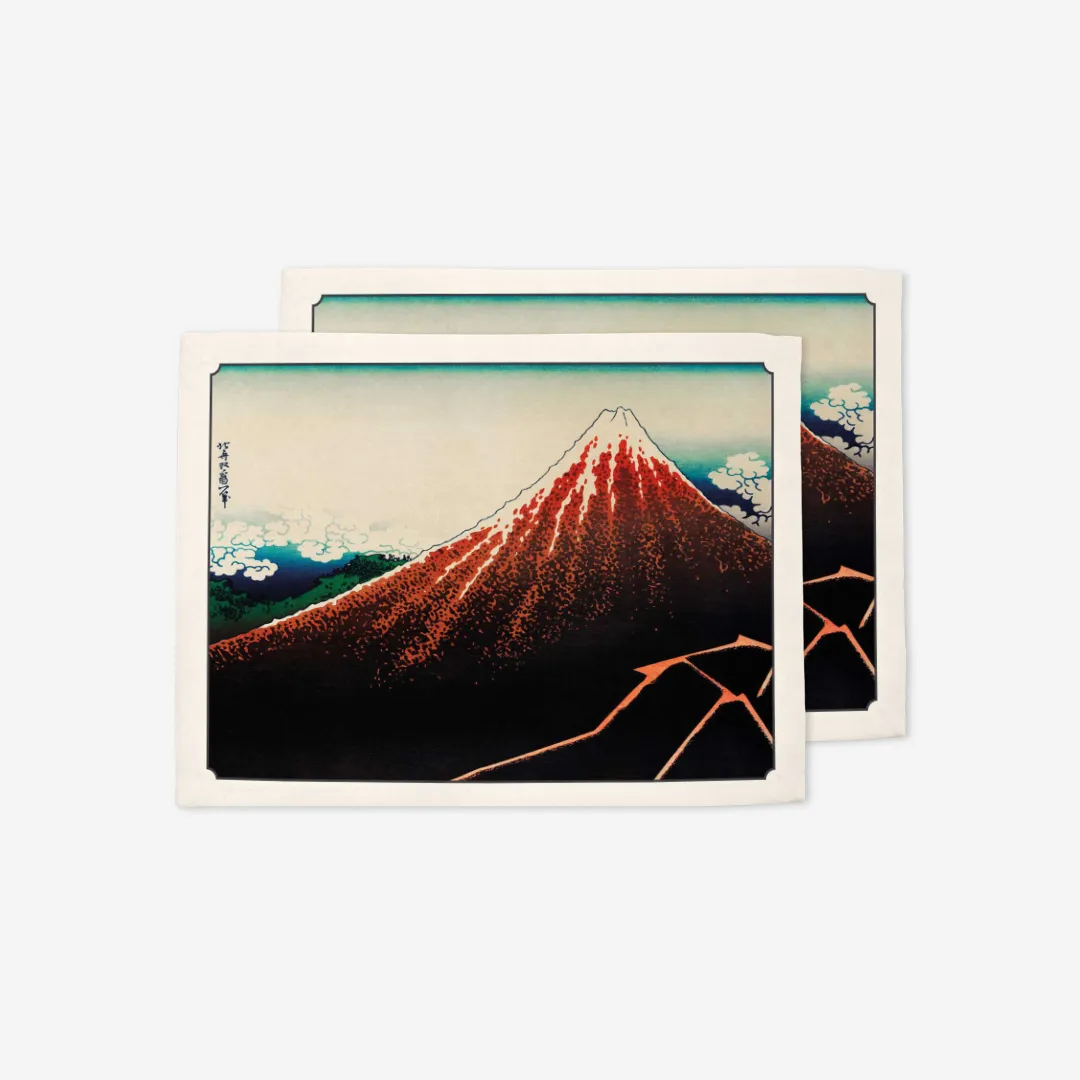 Podkładki - Czerwona Fuji - Hokusai