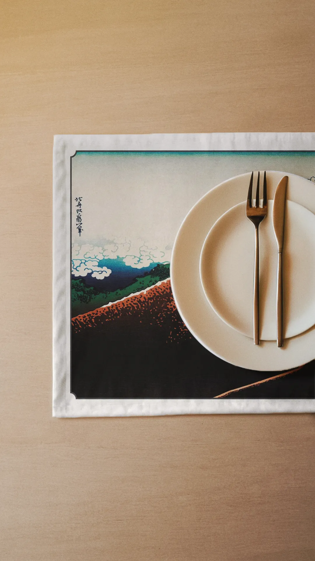 Podkładki - Czerwona Fuji - Hokusai - obrazek 2