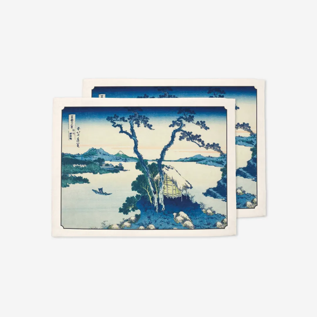 Podkładki - Jezioro Suwa - Hokusai