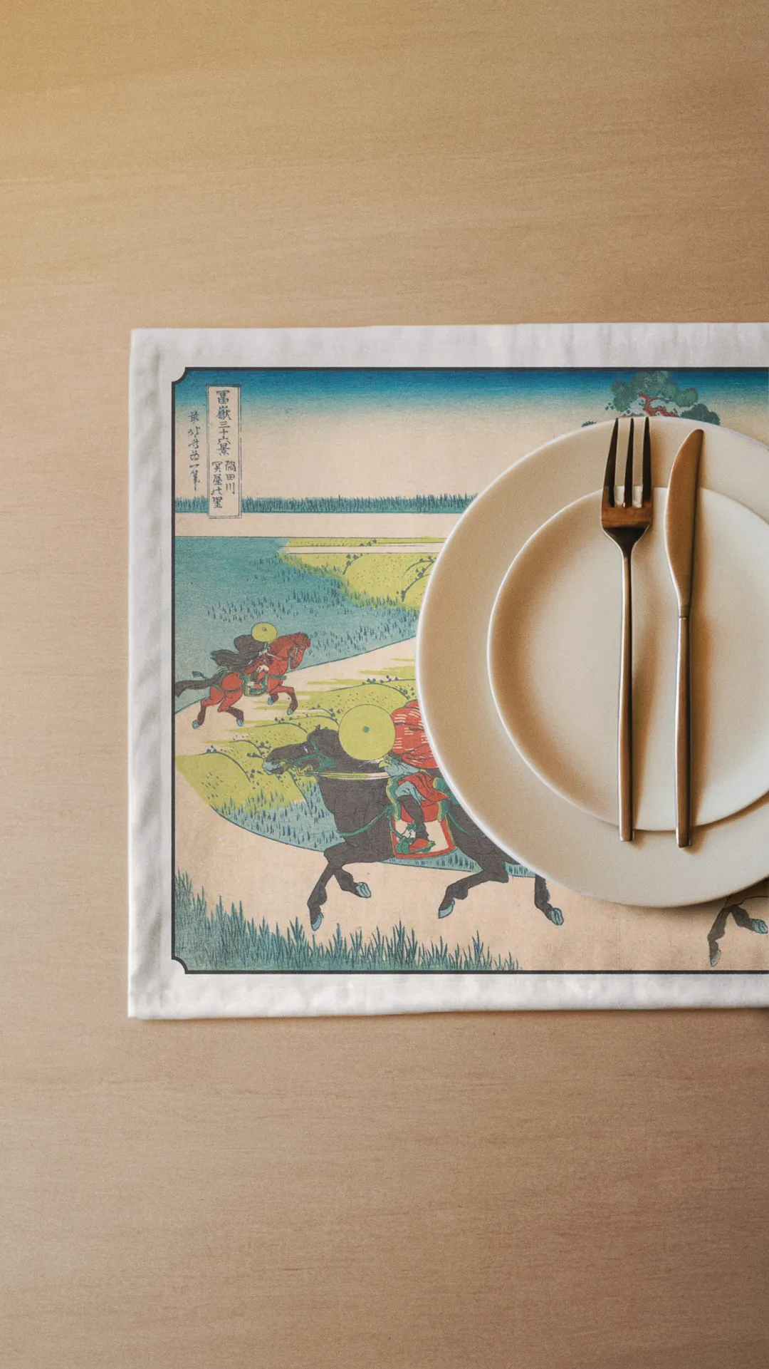 Podkładki - Wioska Sekiya - Hokusai - obrazek 2