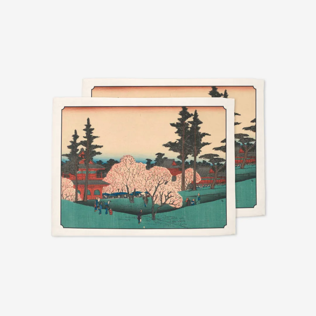 Podkładki - Świątynia Tōeizan - Utagawa Hiroshige