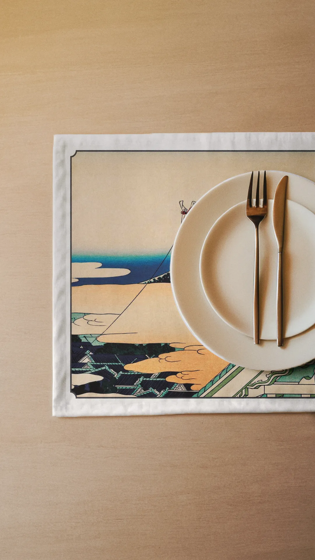 Podkładki - Świątynia Hongan-ji - Hokusai - obrazek 2