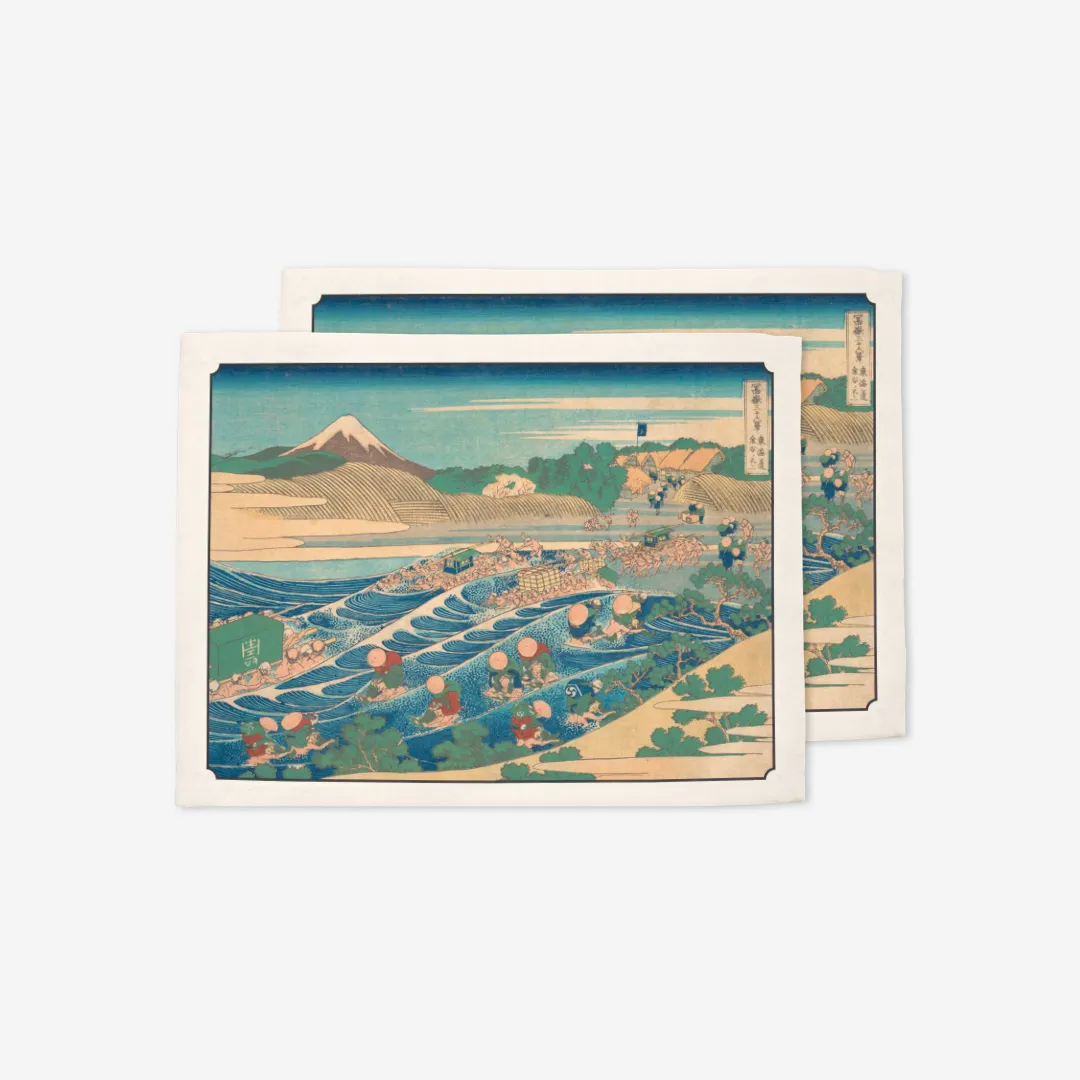 Podkładki - Fudżi widziana z Kanayi - Hokusai
