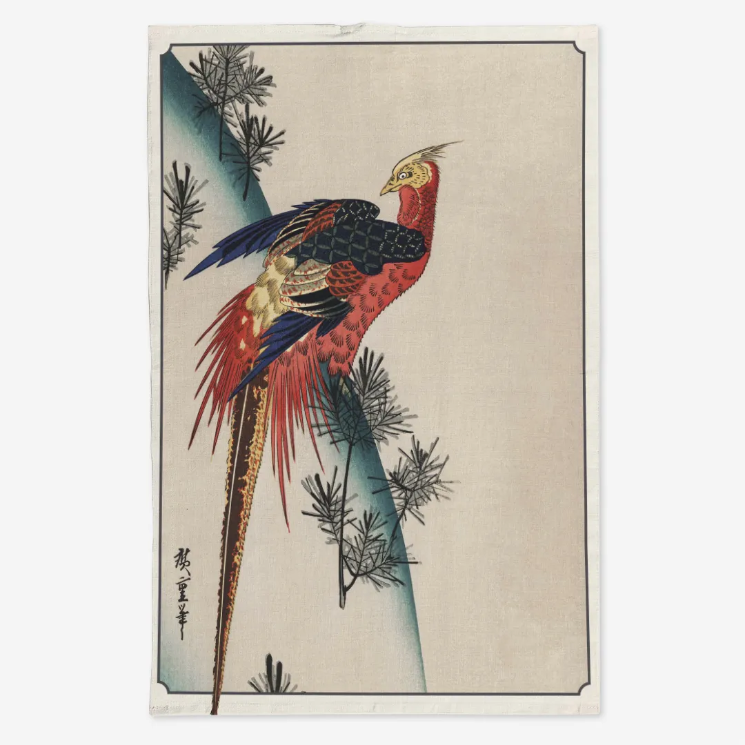 Ręcznik kuchenny - Bażant - Utagawa Hiroshige