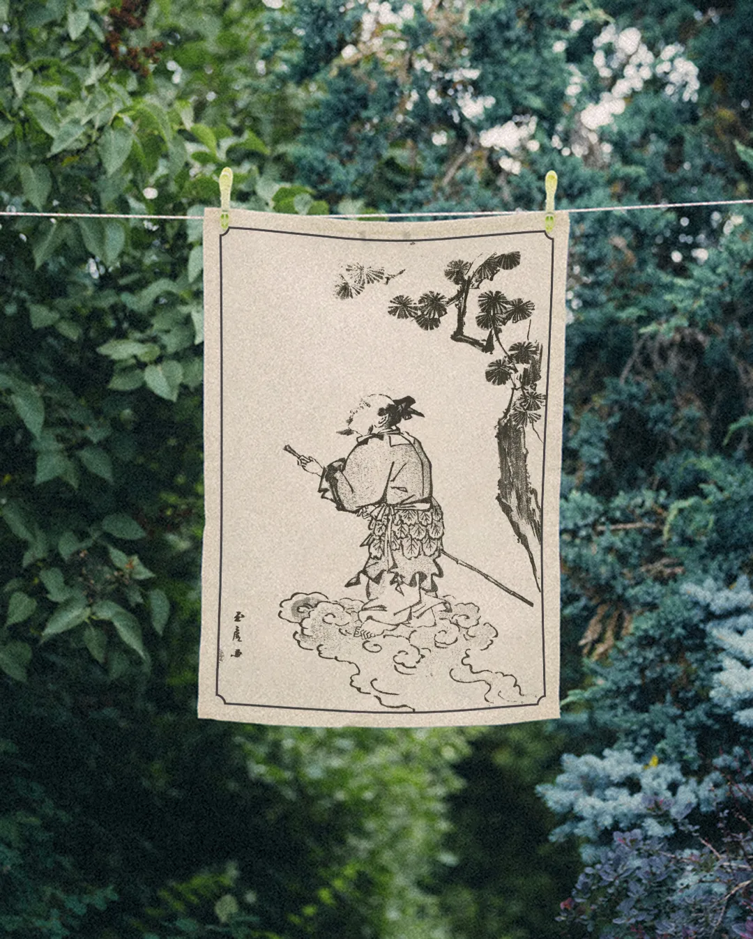 Ręcznik kuchenny - Taoist - Utagawa Kunitora - obrazek 2