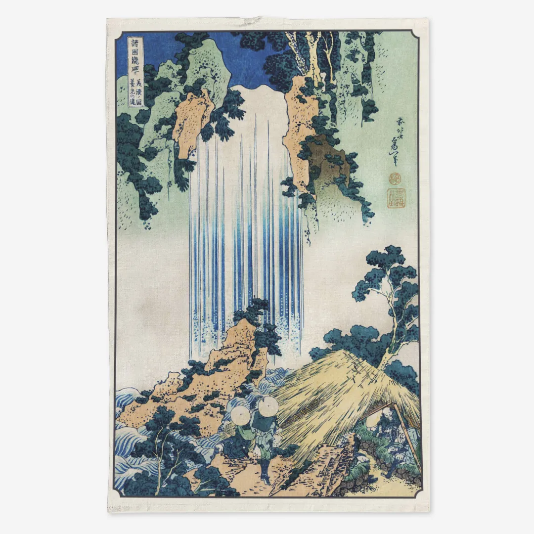 Ręcznik kuchenny - Yoro Waterfall - Hokusai